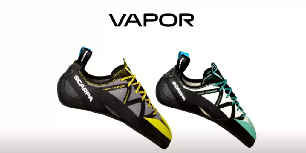 scarpa vapor climbing shoes handcrafted with  microsuede upper